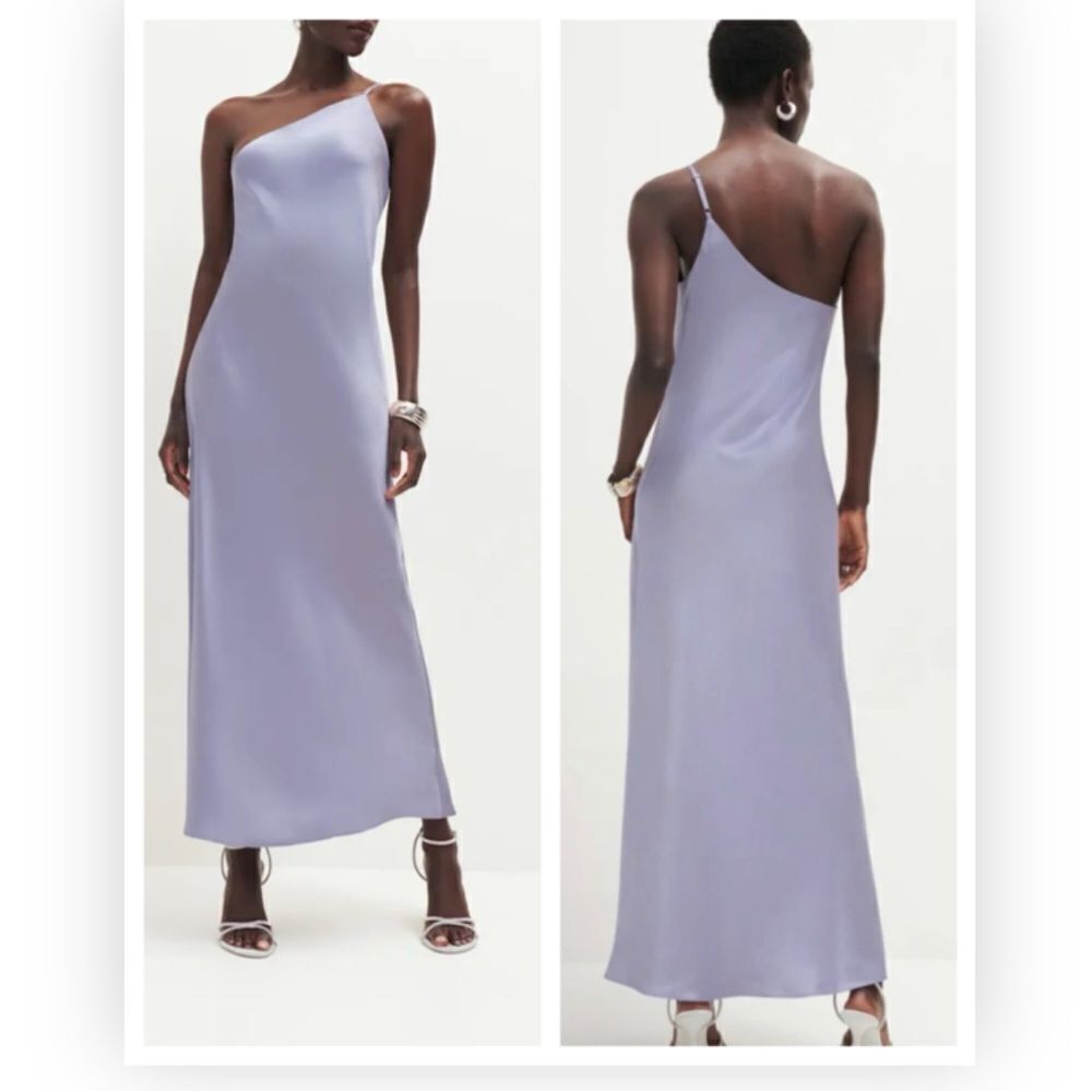 Reformation One Shoulder Dress in Lavender $298